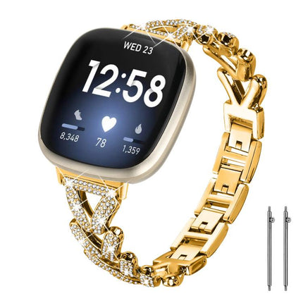 xDfind Small Twist Diamond Metal Watch Band