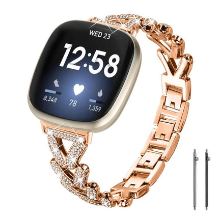 xDfind Small Twist Diamond Metal Watch Band, 20mm For Garmin Vivomove Sport / Vivoactive5 / 3, 20mm For Garmin Venu / Venu 2 / Sq / Sq2, 20mm, 20mm For Xiaomi Mibro Air / Mibro Lite, 20mm For Honor Watch SE / Magic Watch2 42mm
