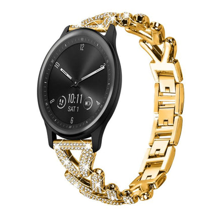 xDfind Small Twist Diamond Metal Watch Band, 20mm For Garmin Vivomove Sport / Vivoactive5 / 3, 20mm For Garmin Venu / Venu 2 / Sq / Sq2, 20mm, 20mm For Xiaomi Mibro Air / Mibro Lite, 20mm For Honor Watch SE / Magic Watch2 42mm