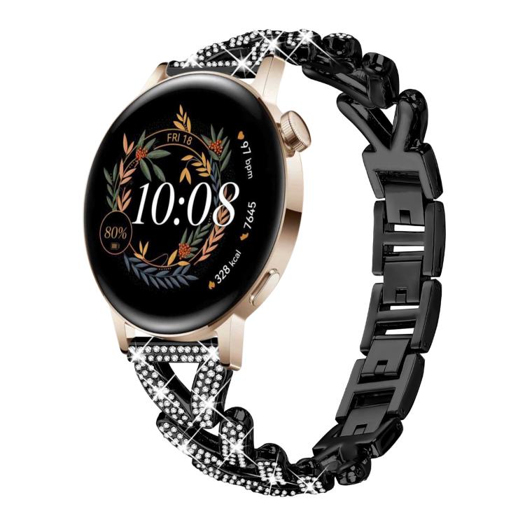 xDfind Small Twist Diamond Metal Watch Band, 20mm For Huawei Watch GT4 / GT3 / GT2, 20mm, 20mm For COROS APEX 2 42mm / PACE 2, 20mm For Xiaomi Mibro Air / Mibro Lite, 20mm For Honor Watch SE / Magic Watch2 42mm