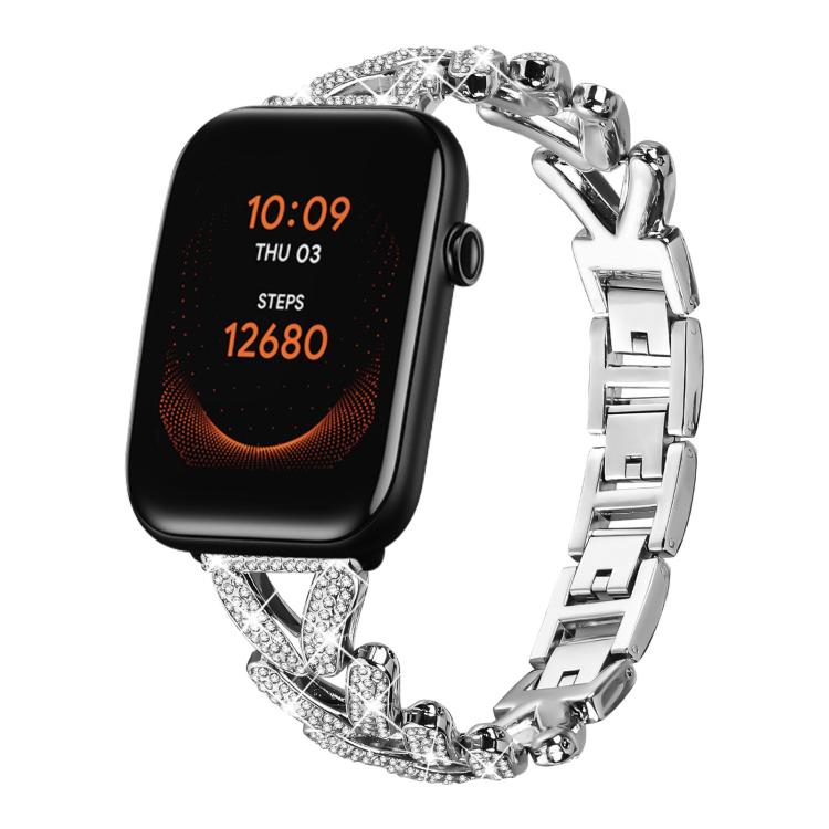 xDfind Small Twist Diamond Metal Watch Band, 20mm For Amazfit Bip U / Bip Lite / Bip 3 Pro, 20mm For Amazfit GTS4 Mini/3/2 /2e/2 Mini, 20mm For Xiaomi Haylou RS4 Plus LS11 / LS12, 20mm For Ticwatch GTH / E3 / E / 2��������������������������������������...