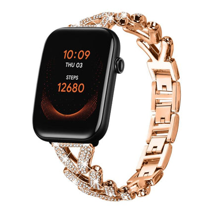 xDfind Small Twist Diamond Metal Watch Band, 20mm For Amazfit Bip U / Bip Lite / Bip 3 Pro, 20mm For Amazfit GTS4 Mini/3/2 /2e/2 Mini, 20mm For Xiaomi Haylou RS4 Plus LS11 / LS12, 20mm For Ticwatch GTH / E3 / E / 2                                      ...