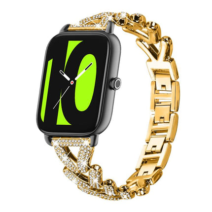 xDfind Small Twist Diamond Metal Watch Band, 20mm For Amazfit Bip U / Bip Lite / Bip 3 Pro, 20mm For Amazfit GTS4 Mini/3/2 /2e/2 Mini, 20mm For Xiaomi Haylou RS4 Plus LS11 / LS12, 20mm For Ticwatch GTH / E3 / E / 2                                      ...