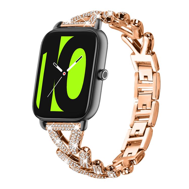 xDfind Small Twist Diamond Metal Watch Band, 20mm For Amazfit Bip U / Bip Lite / Bip 3 Pro, 20mm For Amazfit GTS4 Mini/3/2 /2e/2 Mini, 20mm For Xiaomi Haylou RS4 Plus LS11 / LS12, 20mm For Ticwatch GTH / E3 / E / 2��������������������������������������...