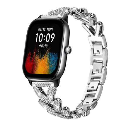 xDfind Small Twist Diamond Metal Watch Band, 20mm For Amazfit Bip U / Bip Lite / Bip 3 Pro, 20mm For Amazfit GTS4 Mini/3/2 /2e/2 Mini, 20mm For Xiaomi Haylou RS4 Plus LS11 / LS12, 20mm For Ticwatch GTH / E3 / E / 2                                      ...