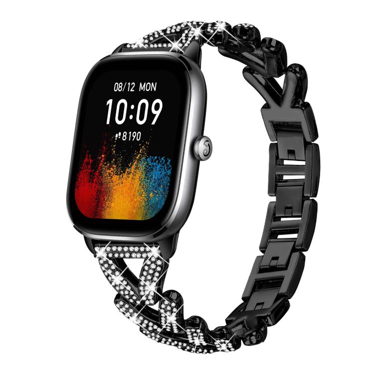 xDfind Small Twist Diamond Metal Watch Band, 20mm For Amazfit Bip U / Bip Lite / Bip 3 Pro, 20mm For Amazfit GTS4 Mini/3/2 /2e/2 Mini, 20mm For Xiaomi Haylou RS4 Plus LS11 / LS12, 20mm For Ticwatch GTH / E3 / E / 2��������������������������������������...