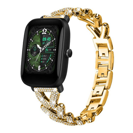 xDfind Small Twist Diamond Metal Watch Band, 20mm For Amazfit Bip U / Bip Lite / Bip 3 Pro, 20mm For Amazfit GTS4 Mini/3/2 /2e/2 Mini, 20mm For Xiaomi Haylou RS4 Plus LS11 / LS12, 20mm For Ticwatch GTH / E3 / E / 2                                      ...