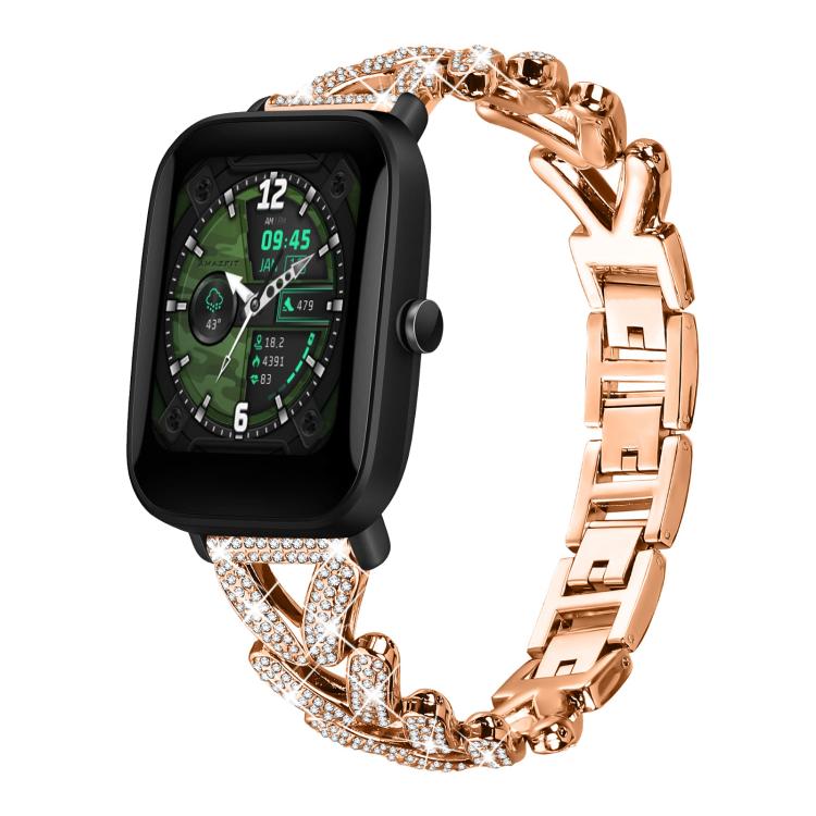 xDfind Small Twist Diamond Metal Watch Band, 20mm For Amazfit Bip U / Bip Lite / Bip 3 Pro, 20mm For Amazfit GTS4 Mini/3/2 /2e/2 Mini, 20mm For Xiaomi Haylou RS4 Plus LS11 / LS12, 20mm For Ticwatch GTH / E3 / E / 2��������������������������������������...