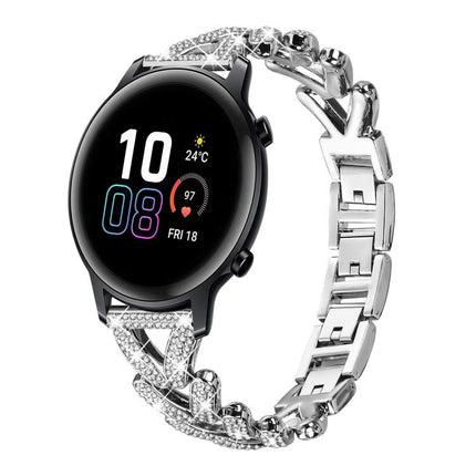 xDfind Small Twist Diamond Metal Watch Band, 20mm For Garmin Vivomove Sport / Vivoactive5 / 3, 20mm For Garmin Venu / Venu 2 / Sq / Sq2, 20mm, 20mm For Xiaomi Mibro Air / Mibro Lite, 20mm For Honor Watch SE / Magic Watch2 42mm