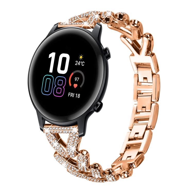 xDfind Small Twist Diamond Metal Watch Band, 20mm For Huawei Watch GT4 / GT3 / GT2, 20mm, 20mm For COROS APEX 2 42mm / PACE 2, 20mm For Xiaomi Mibro Air / Mibro Lite, 20mm For Honor Watch SE / Magic Watch2 42mm