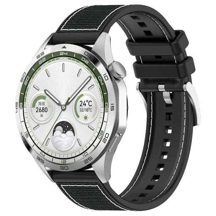xDfind Hybrid Nylon Braid Silicone Watch Band, 20mm, 22mm