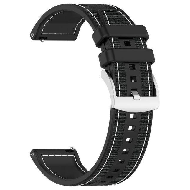 xDfind Hybrid Nylon Braid Silicone Watch Band, 20mm, 22mm