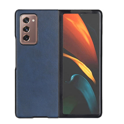 Two-color Cowhide Texture PU Shockproof Protective Case, For Samsung Galaxy Z Fold2 5G