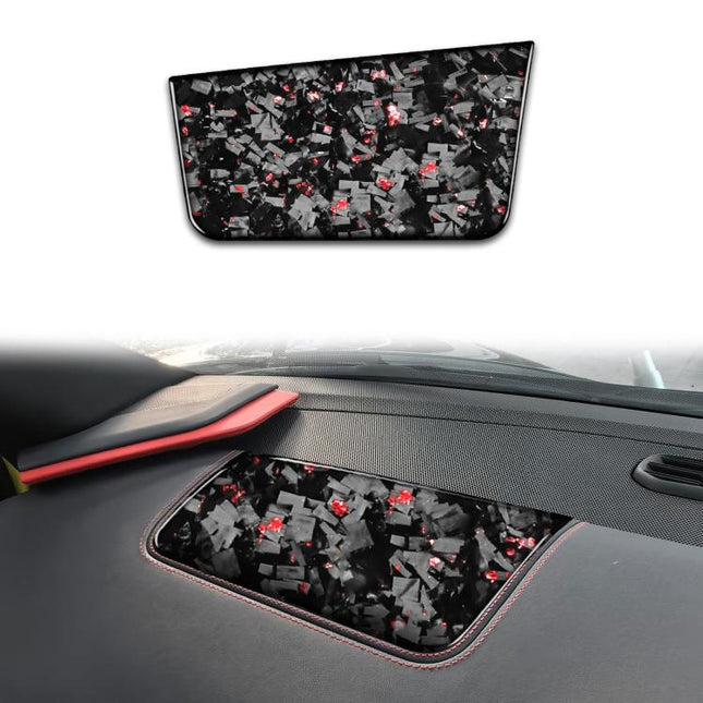 Forged Gold Foil Carbon Fiber Car Front Passenger Seat Panel Decorative Sticker for Chevrolet Corvette C8 2020-, Right Driver, Front Passenger Seat Panel, Right Driver