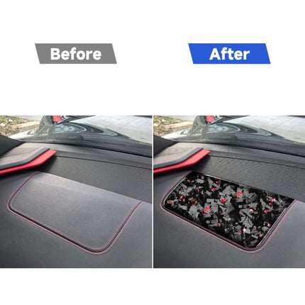 Forged Gold Foil Carbon Fiber Car Front Passenger Seat Panel Decorative Sticker for Chevrolet Corvette C8 2020-, Right Driver, Front Passenger Seat Panel, Right Driver