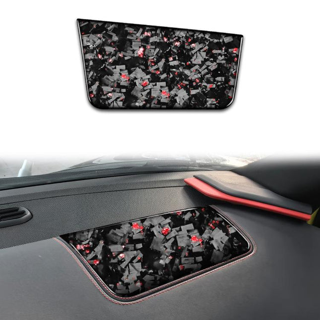 Forged Gold Foil Carbon Fiber Car Front Passenger Seat Panel Decorative Sticker for Chevrolet Corvette C8 2020-, Left Driver, Front Passenger Seat Panel, Left Driver