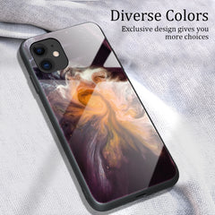 Marble Pattern Glass Protective Case, For iPhone 12 mini, For iPhone 12 Pro Max, For iPhone 11 Pro, For iPhone SE 2022 / SE 2020 / 8 / 7