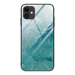 Marble Pattern Glass Protective Case, For iPhone 12 mini, For iPhone 12 Pro Max, For iPhone 11 Pro, For iPhone SE 2022 / SE 2020 / 8 / 7