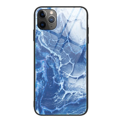 Marble Pattern Glass Protective Case, For iPhone 12 mini, For iPhone 12 Pro Max, For iPhone 11 Pro, For iPhone SE 2022 / SE 2020 / 8 / 7