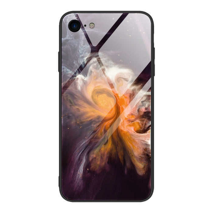 Schutzhülle aus Glas mit Marmormuster, für iPhone X