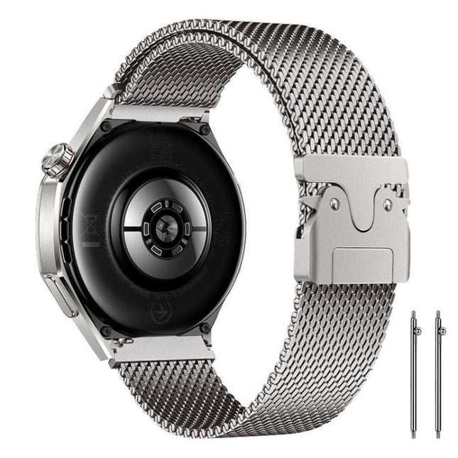 xDfind Milanese Parachute Buckle Stainless Steel Raised Fine Mesh Watch Band