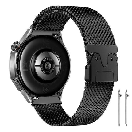 xDfind Milanese Parachute Buckle Stainless Steel Raised Fine Mesh Watch Band, 22mm