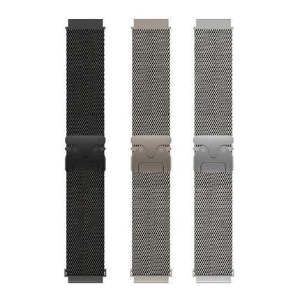 xDfind Milanese Parachute Buckle Stainless Steel Raised Fine Mesh Watch Band, 22mm