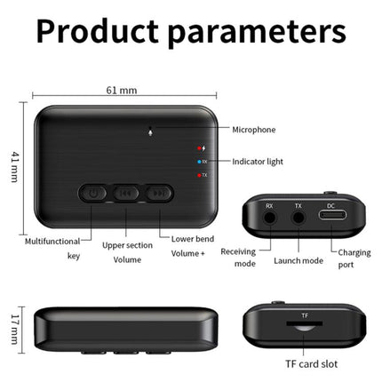 2 in 1 Car Bluetooth AUX Receiver Transmitter Bluetooth Audio Adapter, A28