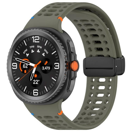 xDfind Magnetic Black Buckle Silicone Watch Band, For Samsung Galaxy Watch8 / Watch8 Classic