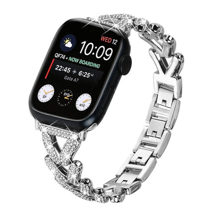 xDfind Small Twist Diamond Metal Watch Band, For Apple Watch 38 / 40 / 41 / S10 42mm 20mm