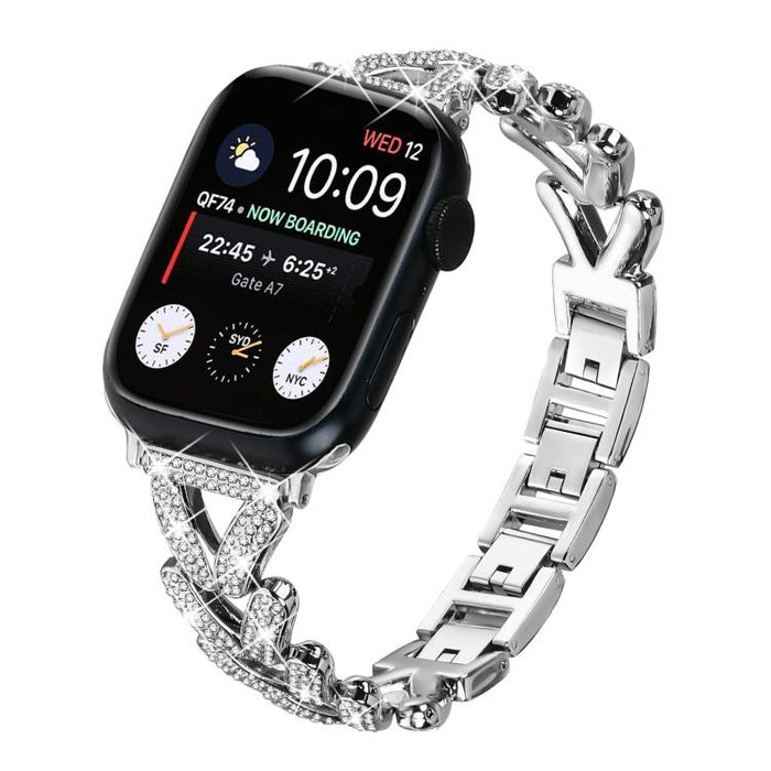 xDfind Small Twist Diamond Metal Watch Band, For Apple Watch 38 / 40 / 41 / S10 42mm 20mm
