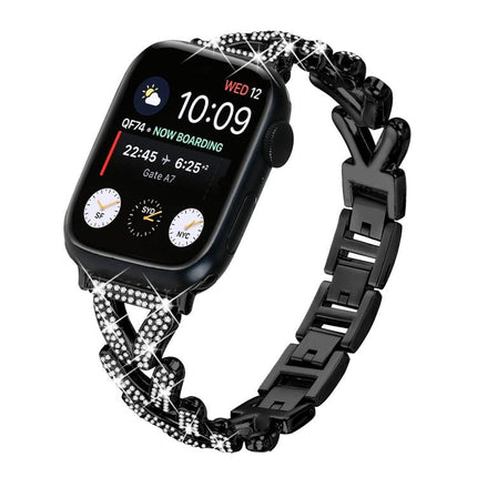 xDfind Small Twist Diamond Metal Watch Band, For Apple Watch 38 / 40 / 41 / S10 42mm 20mm