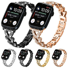 xDfind Small Twist Diamond Metal Watch Band, For Apple Watch 38 / 40 / 41 / S10 42mm 20mm