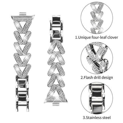 20mm xDfind Small Twist Diamond Metal Watch Band, For Xiaomi Band 9 Pro/8 Pro / Redmi Watch 6/5/4, For Redmi Watch 3 Active / Watch 3 Lite, For Redmi Watch 3
