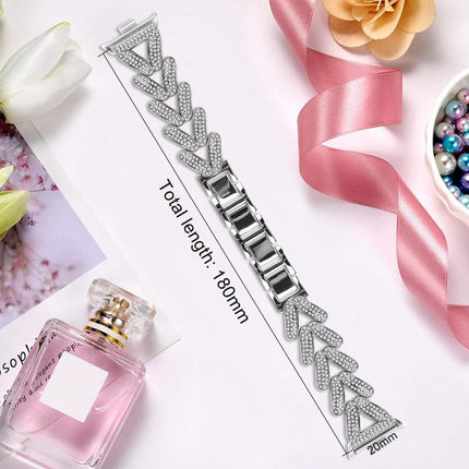 20mm xDfind Small Twist Diamond Metal Watch Band, For Xiaomi Band 9 Pro/8 Pro / Redmi Watch 6/5/4, For Redmi Watch 3 Active / Watch 3 Lite, For Redmi Watch 3