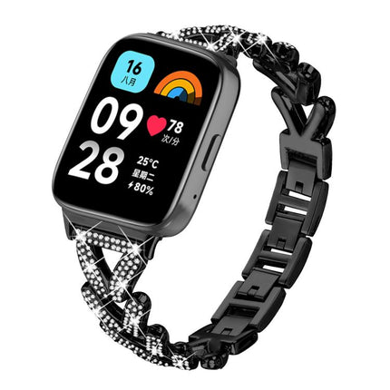 20mm xDfind Small Twist Diamond Metal Watch Band, For Xiaomi Band 9 Pro/8 Pro / Redmi Watch 6/5/4, For Redmi Watch 3 Active / Watch 3 Lite, For Redmi Watch 3