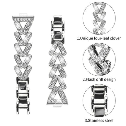 20mm xDfind Small Twist Diamond Metal Watch Band, For Huawei Watch Fit 4 / Fit 4 Pro / Fit 3