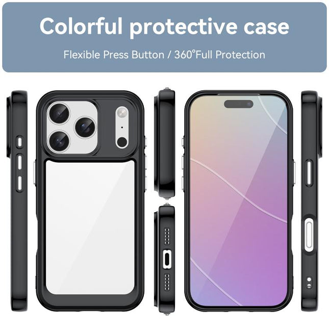 Colorful Series Acrylic + TPU Phone Case, For iPhone 18 Pro, For iPhone 18 Pro Max, For iPhone 17 Pro Max, For iPhone 17 Pro
