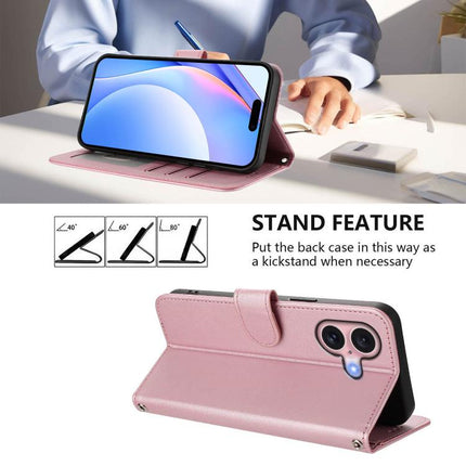 Litter Panda Embossing RFID Leather Phone Case with Lanyard