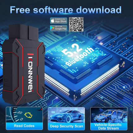 KONNWEI MAXOBD Full Car System Scanner OBD2 Diagnostic Tool Code Read