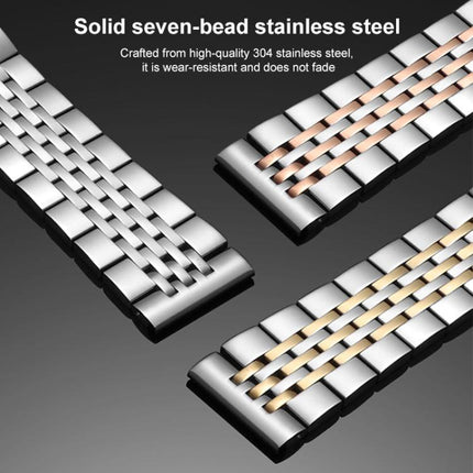 xDfind Seven-bead Solid Stainless Steel Watch Band