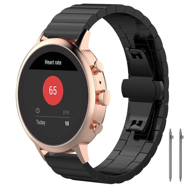 xDfind One-bead Bamboo Solid Stainless Steel Watch Band, 18mm, 20mm, 22mm, 14mm