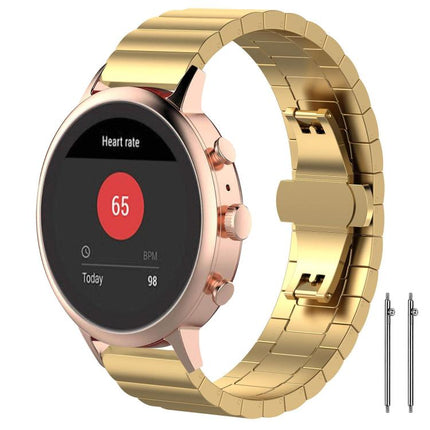 xDfind One-bead Bamboo Solid Stainless Steel Watch Band, 18mm, 20mm, 22mm, 14mm