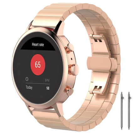 xDfind One-bead Bamboo Solid Stainless Steel Watch Band, 18mm, 20mm, 22mm, 14mm