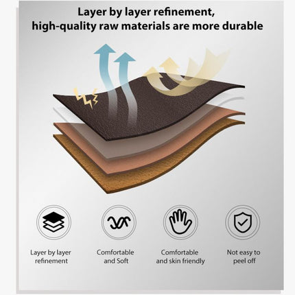 xDfind Flat Head Black Shark Fine Grain Leather Watch Band, 20mm For COROS APEX 2 42mm / PACE 2