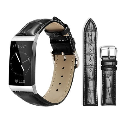 xDfind Bamboo Texture Pin Buckle Leather Watch Band, For Fitbit Inspire 2 / Ace 3 14mm, For Fitbit Versa 2/Versa/Versa Lite/Blaze 22mm, For Fitbit Charge 4 / 3 18mm