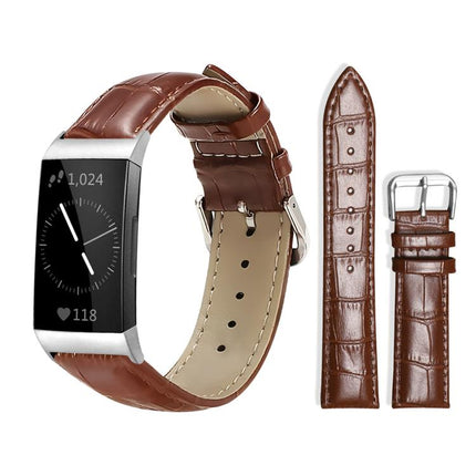 xDfind Bamboo Texture Pin Buckle Leather Watch Band, For Fitbit Inspire 2 / Ace 3 14mm, For Fitbit Versa 2/Versa/Versa Lite/Blaze 22mm, For Fitbit Charge 4 / 3 18mm