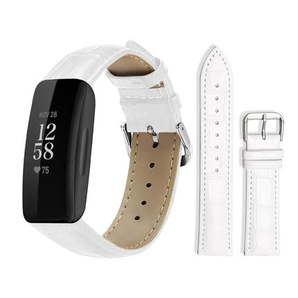 xDfind Bamboo Texture Pin Buckle Leather Watch Band, For Fitbit Inspire 2 / Ace 3 14mm, For Fitbit Versa 2/Versa/Versa Lite/Blaze 22mm, For Fitbit Charge 4 / 3 18mm
