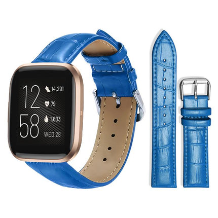 xDfind Bamboo Texture Pin Buckle Leather Watch Band, For Fitbit Inspire 2 / Ace 3 14mm, For Fitbit Versa 2/Versa/Versa Lite/Blaze 22mm, For Fitbit Charge 4 / 3 18mm
