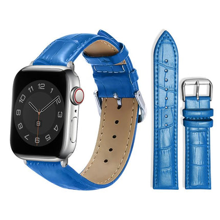 xDfind Bamboo Texture Pin Buckle Leather Watch Band, For Apple Watch 42 / 44 / 45 / 46 / 49mm, For Apple Watch 38 / 40 / 41 / S10 42mm